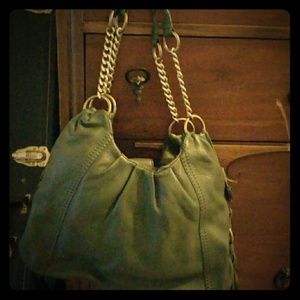 Leather shoulder bag